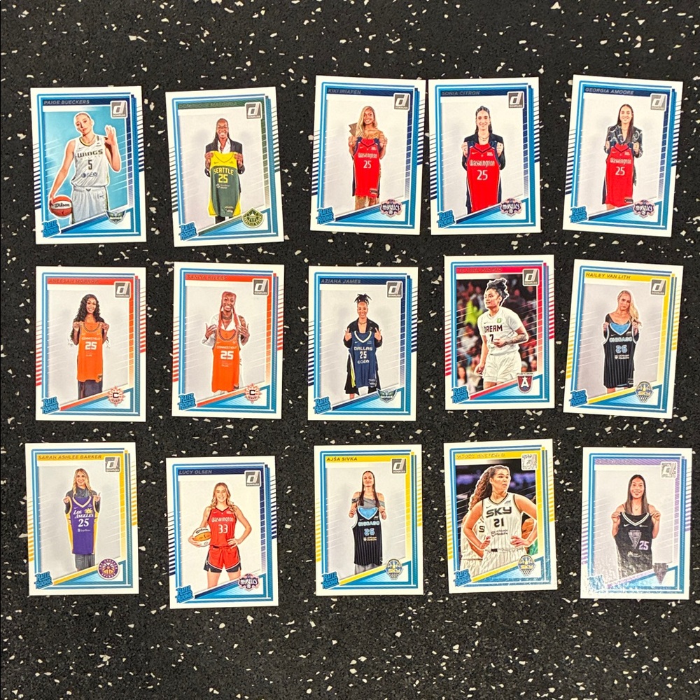 2025 WNBA Rookies Trading Card Lot - Assorted Players - Blue/White Accents
